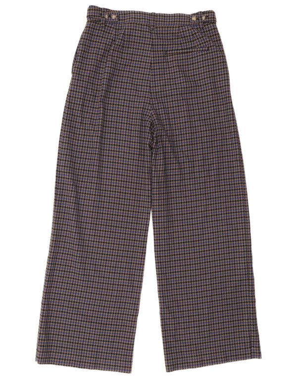 Pantaloni da abito da donna Marks & Spencer UK 14 Large W34 L32 Pied de poule grigio