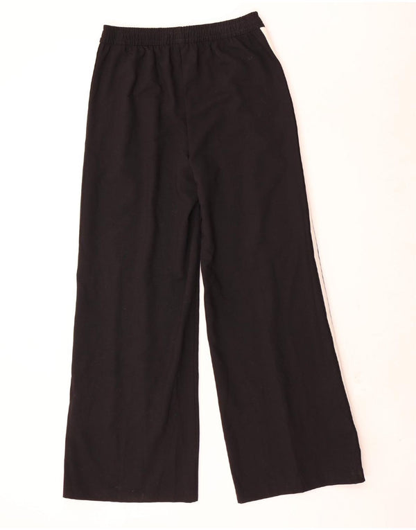 Pantaloni casual a vita alta da donna Marks & Spencer UK 10 piccoli W28 L30 neri