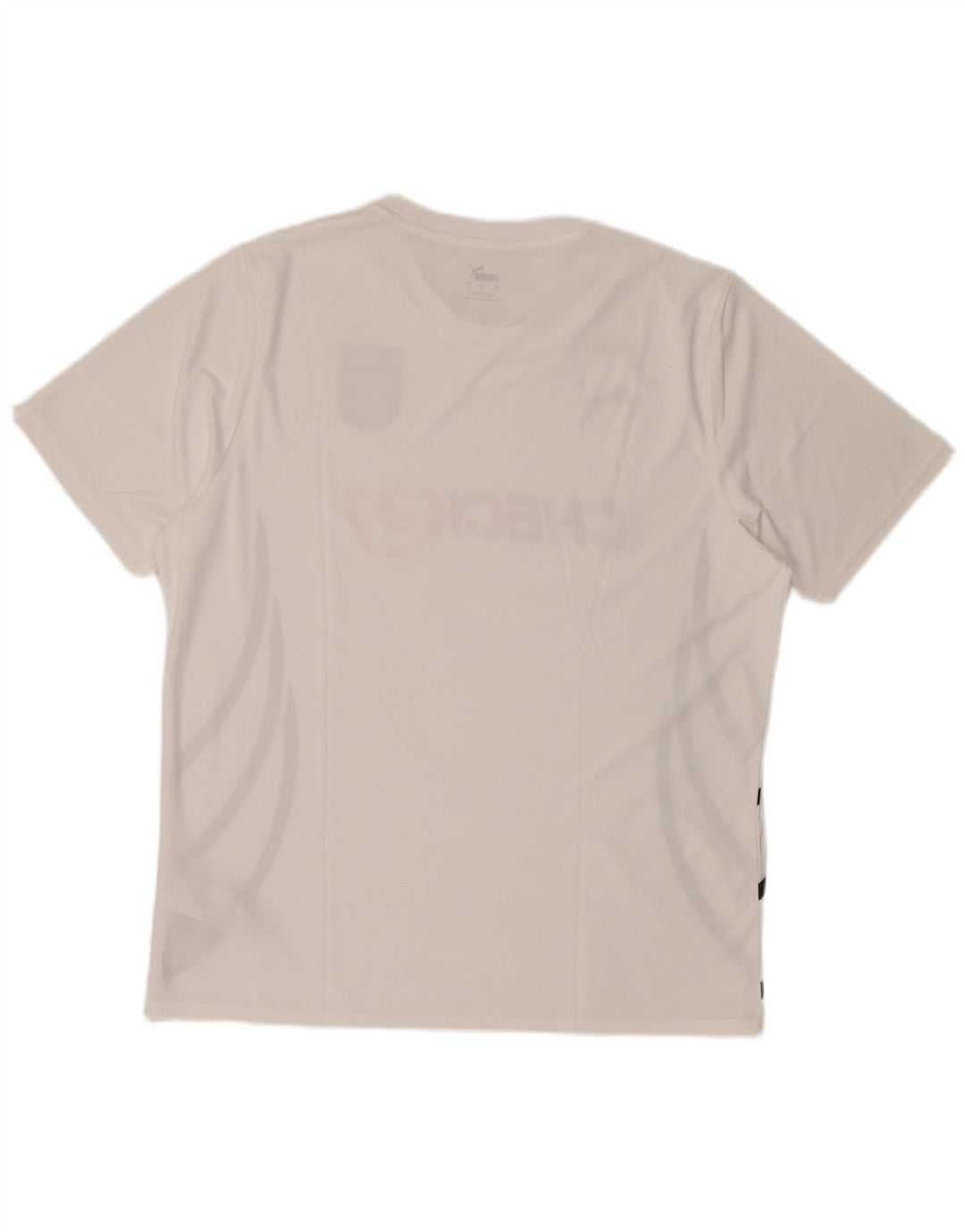 T-shirt grafica da uomo Puma Deutshland Top XL poliestere a righe bianche