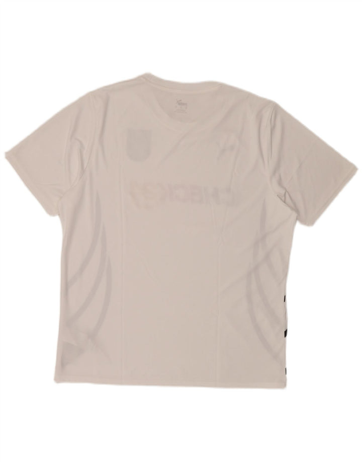 T-shirt grafica da uomo Puma Deutshland Top XL poliestere a righe bianche
