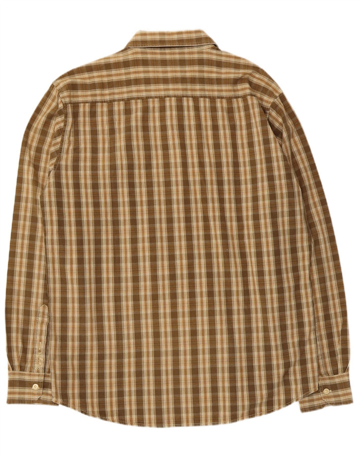 Camicia da uomo Wrangler in cotone a quadri marroni grandi