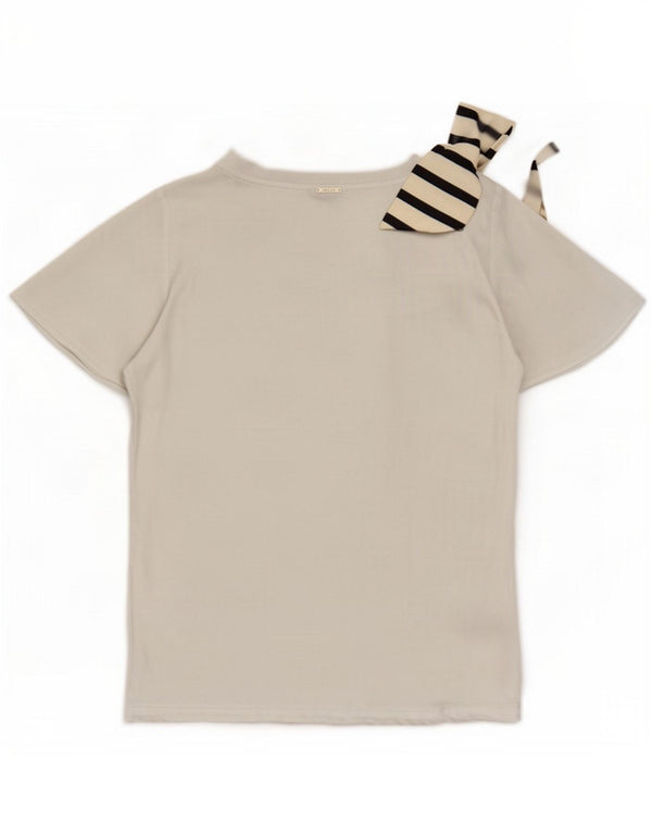 T-shirt da donna Liu Jo UK 10 piccola a righe bianche