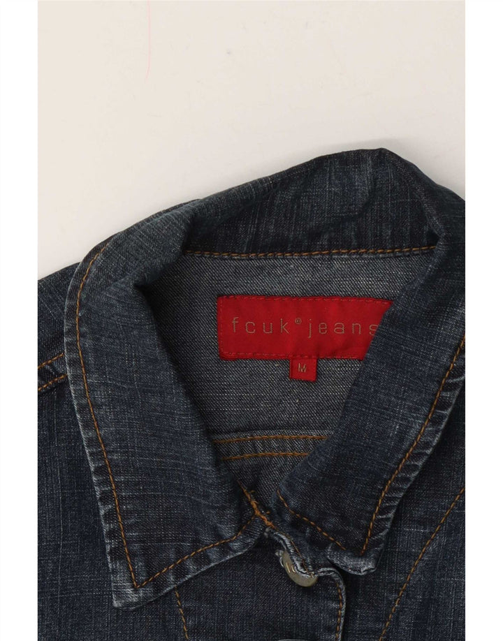 Giacca in denim corta da donna Fcuk UK 12 Blu medio
