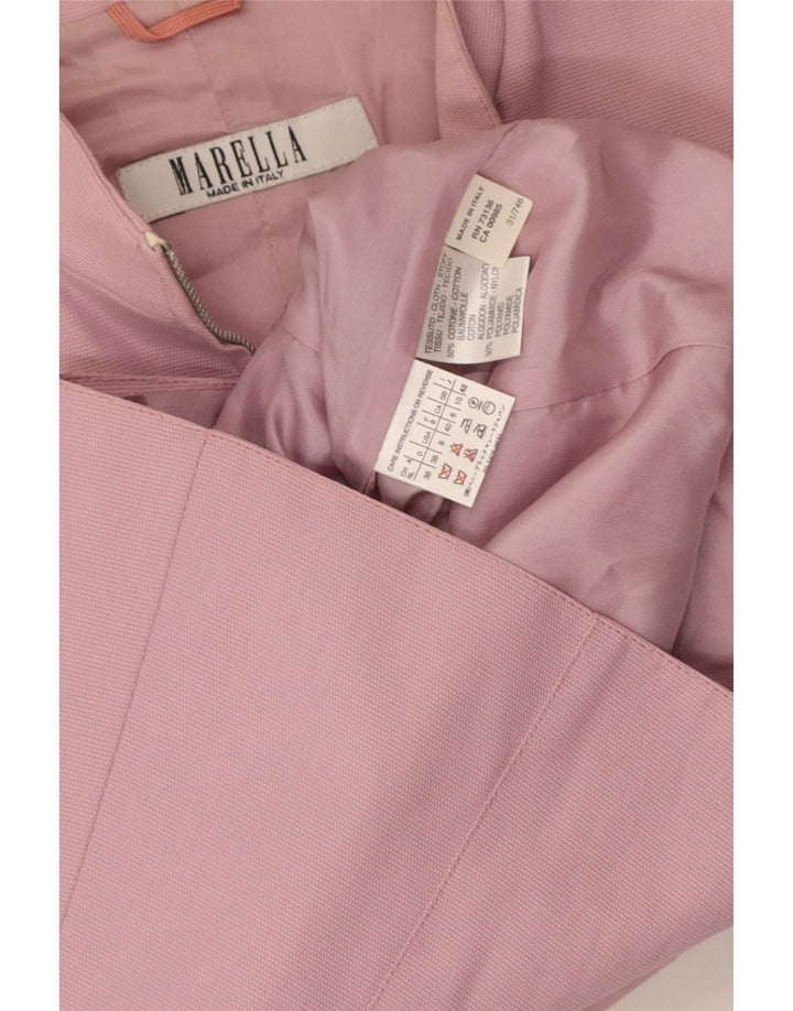 Giacca blazer con zip intera da donna Marella UK 10 piccola in cotone rosa