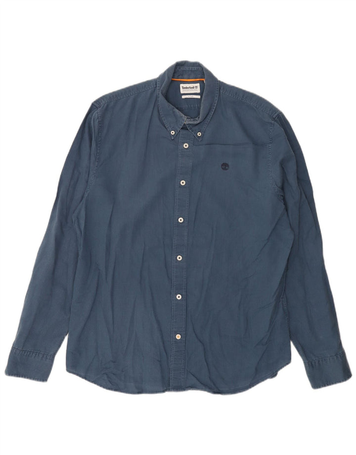 Camicia Timberland da uomo slim fit grande lino blu navy
