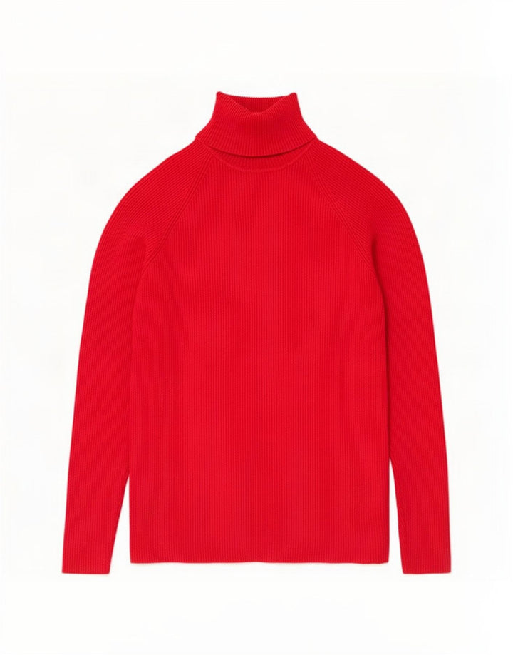 Maglione maglione a collo alto da donna Marks & Spencer UK 14 Viscosa rossa media