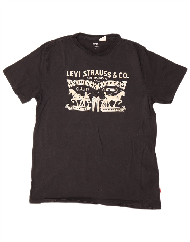 T-shirt grafica da uomo Levi's Top in cotone nero medio