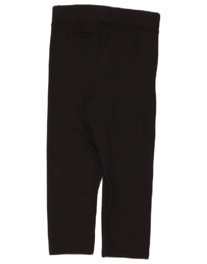 Leggings a vita alta Capri da donna Marks & Spencer UK 8 piccoli poliestere nero