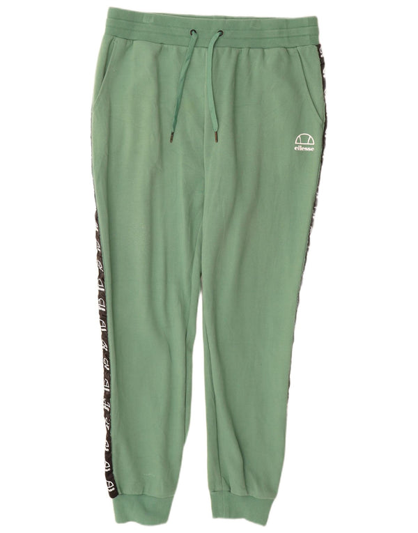 ELLESSE Womens Tracksuit Trousers Joggers UK 18 XL  Green Colourblock