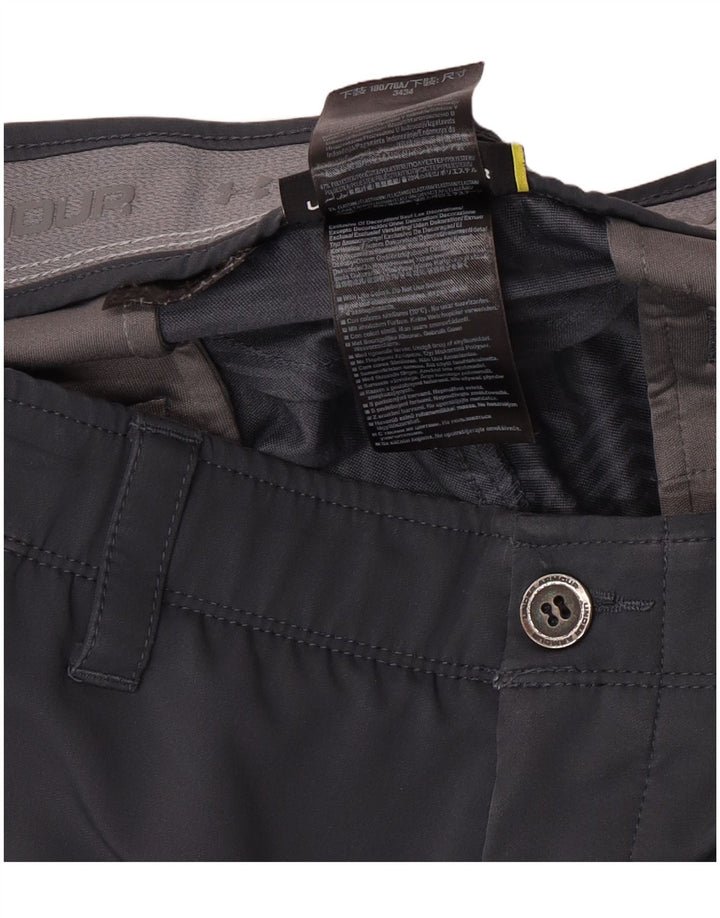 Pantaloni chino regolari da uomo Under Armour W34 L34 poliestere grigio