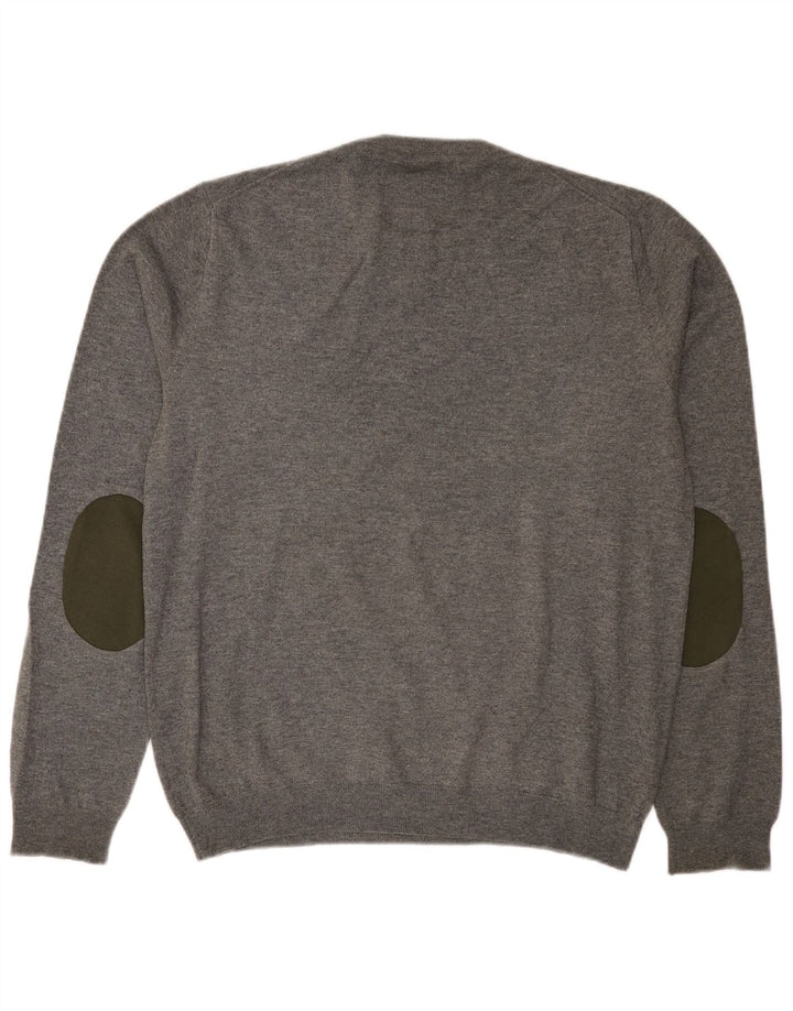 Maglione maglione girocollo vestibilità regolare da uomo Sun68 XL lana grigia