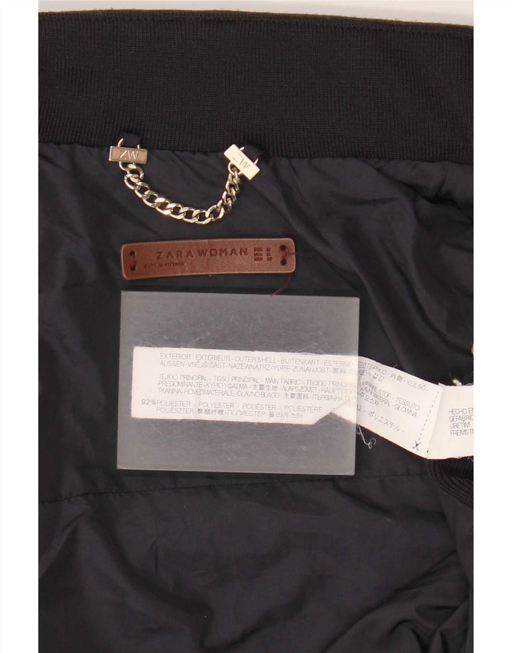 Giacca trapuntata da donna Zara UK 12 poliestere medio blu navy