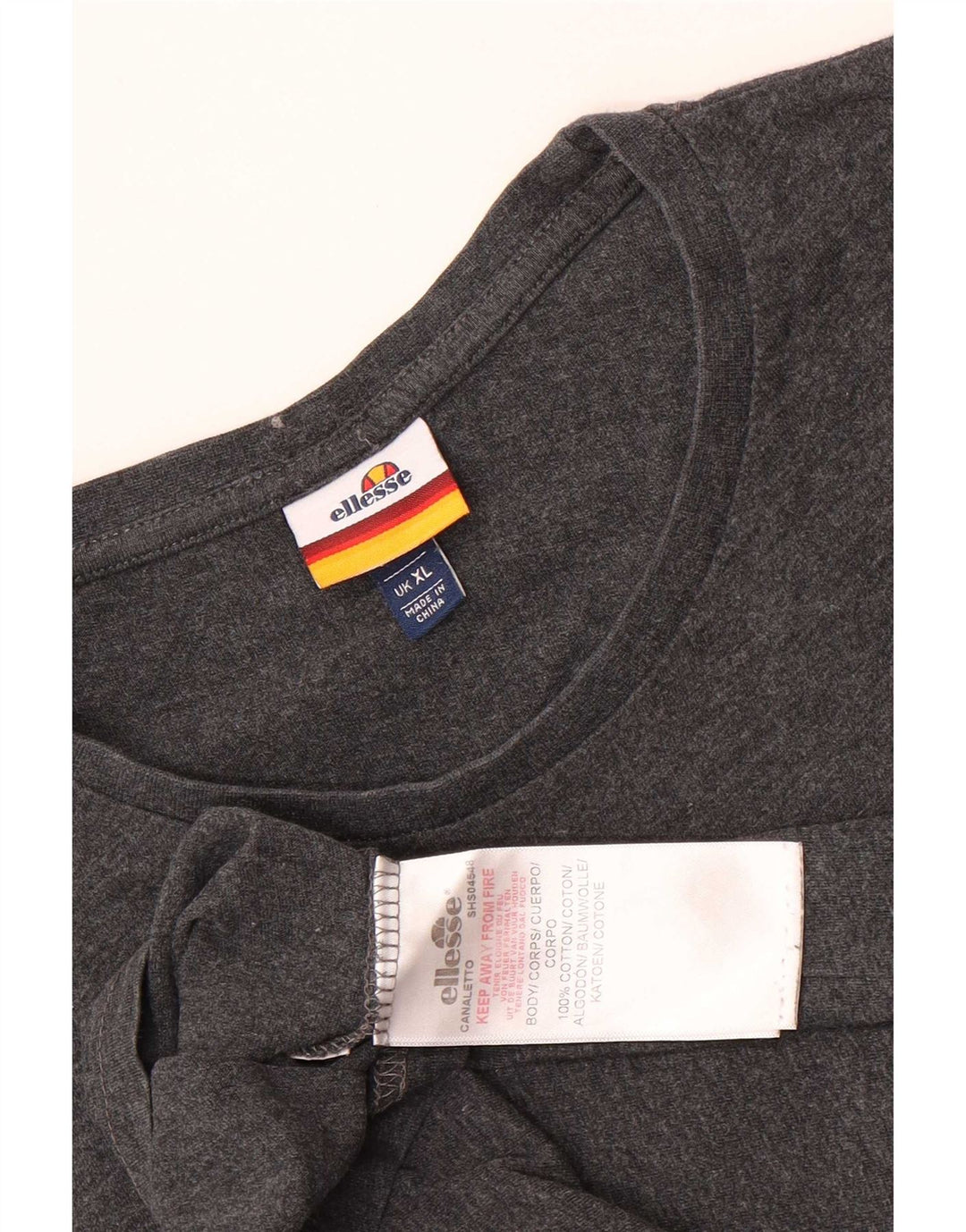 T-shirt da uomo Ellesse Top XL in cotone grigio