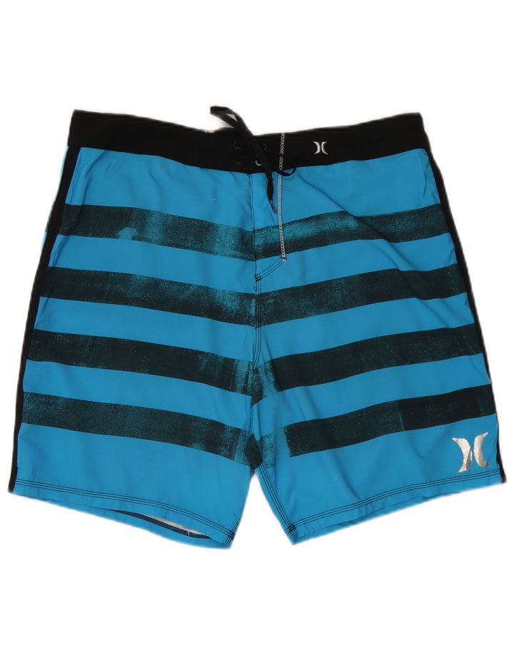 Pantaloncini da bagno Hurley Phantom da uomo grandi a righe blu