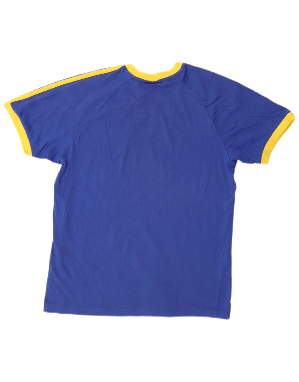 T-shirt ADIDAS da uomo Top medio blu navy in cotone