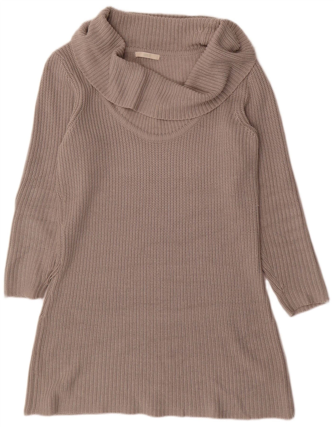 Abito maglione da donna Marks & Spencer a maniche lunghe con collo alto UK 12 Grigio medio