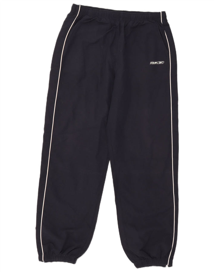 Pantaloni da tuta da uomo Reebok Joggers medi in poliestere blu navy