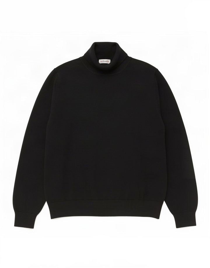 Maglione maglione a collo alto da donna Marks & Spencer UK 16 grande lana nera