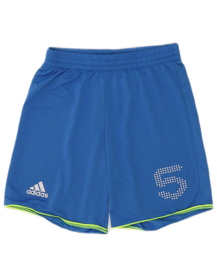 Pantaloncini sportivi grafici da uomo Adidas piccoli in poliestere blu
