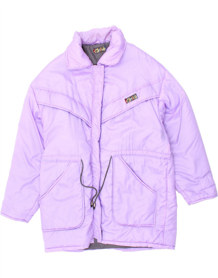 VINTAGE Womens Padded Coat UK 18 XL Purple Vintage Vintage and Second-Hand Vintage from Messina Hembry 