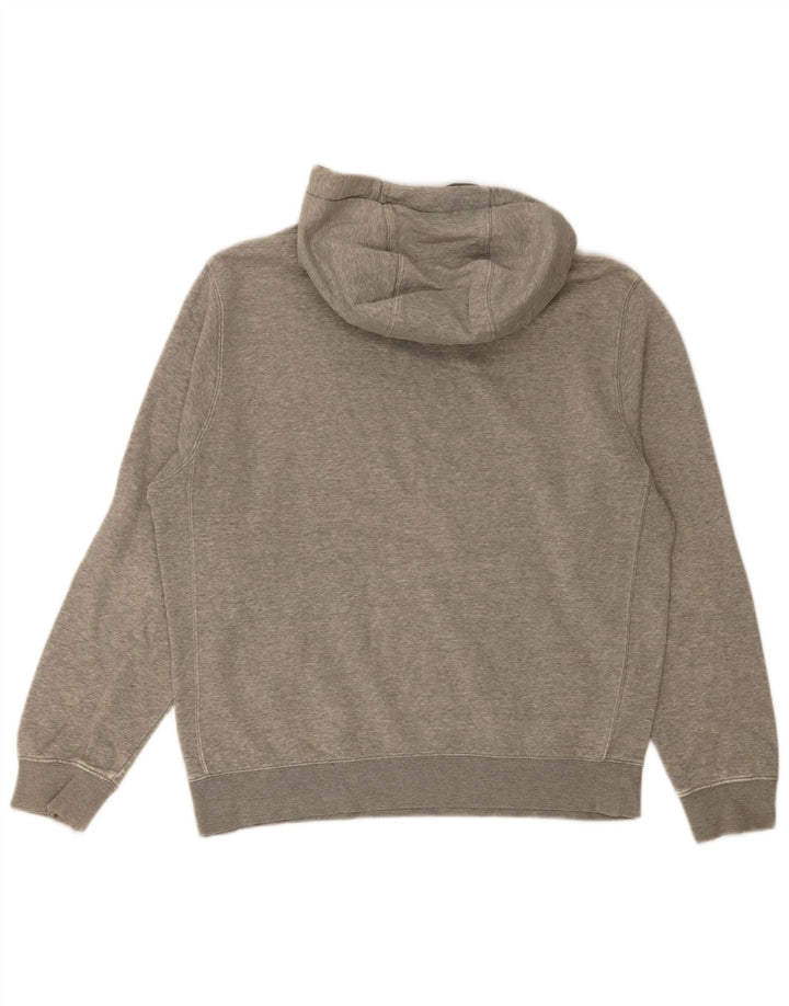 Felpa con cappuccio da uomo Nike in cotone mélange grigio medio