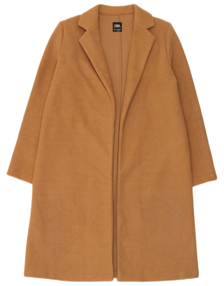 Soprabito aperto da donna Zara UK 14 Poliestere beige medio