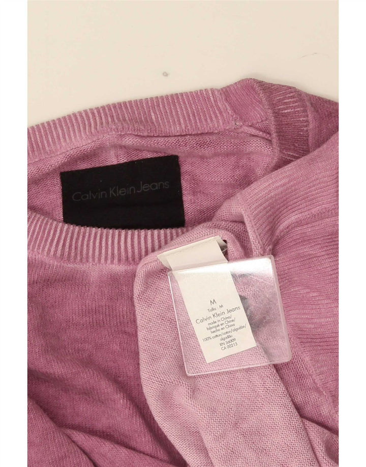 Maglione maglione girocollo da uomo Calvin Klein Jeans in cotone rosa medio
