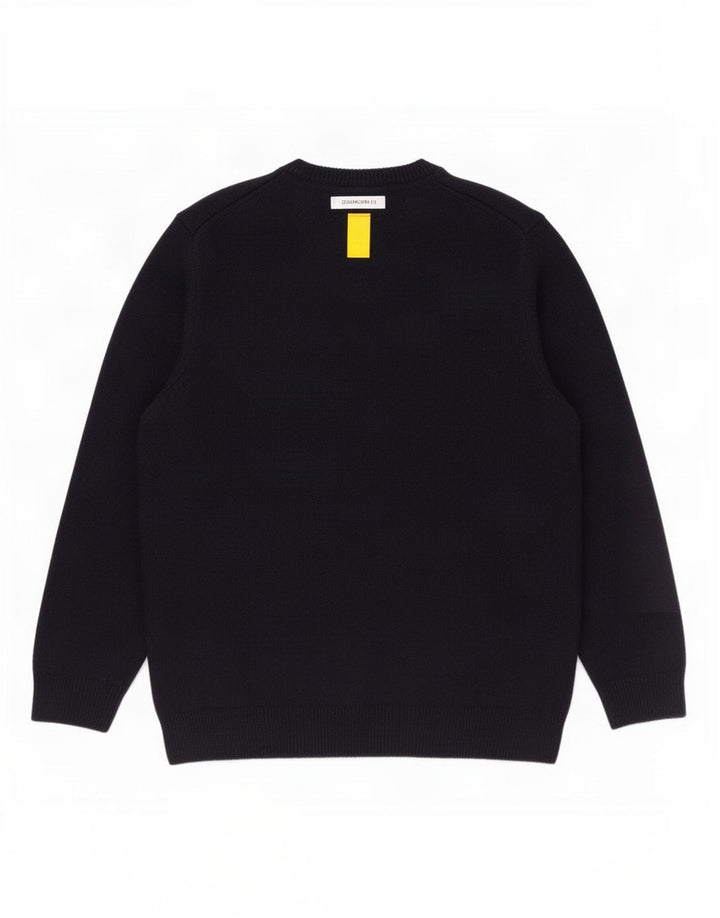 Lyle & Scott Uomo Maglione Girocollo Maglione Grande Lana Blu Navy