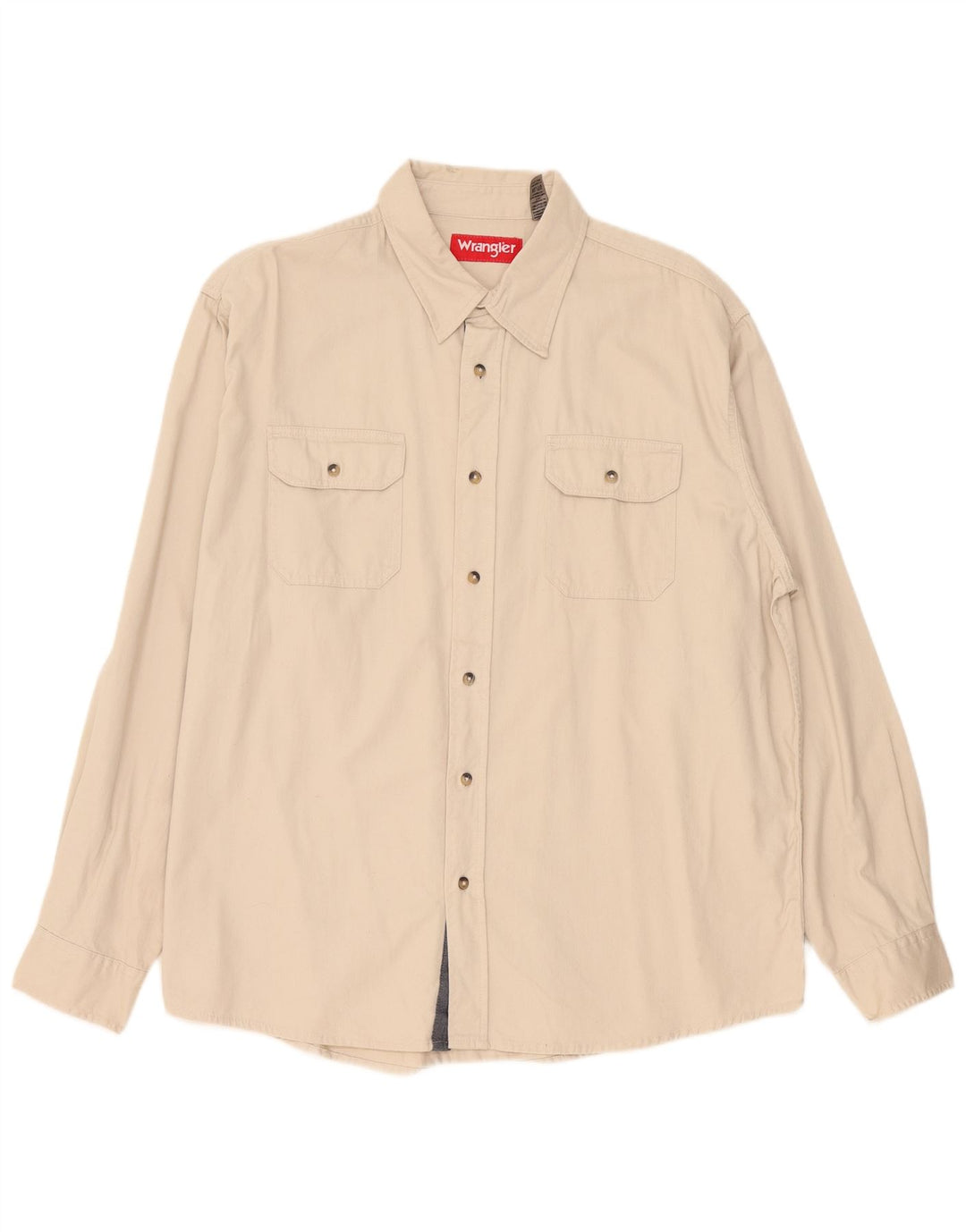 Camicia da uomo Wrangler XL in cotone beige