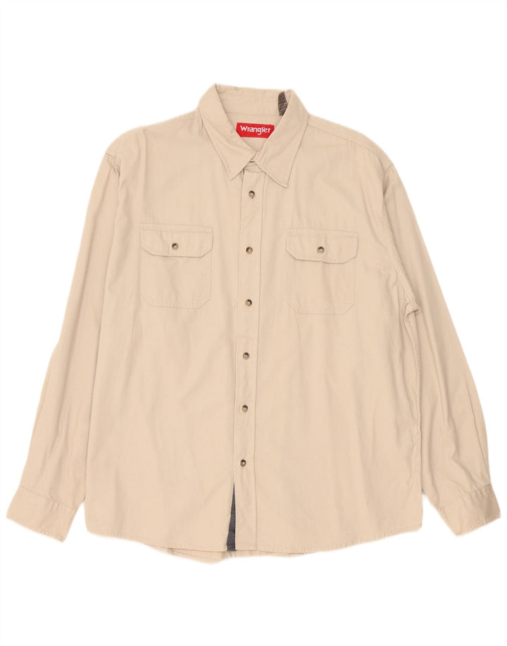 Camicia da uomo Wrangler XL in cotone beige