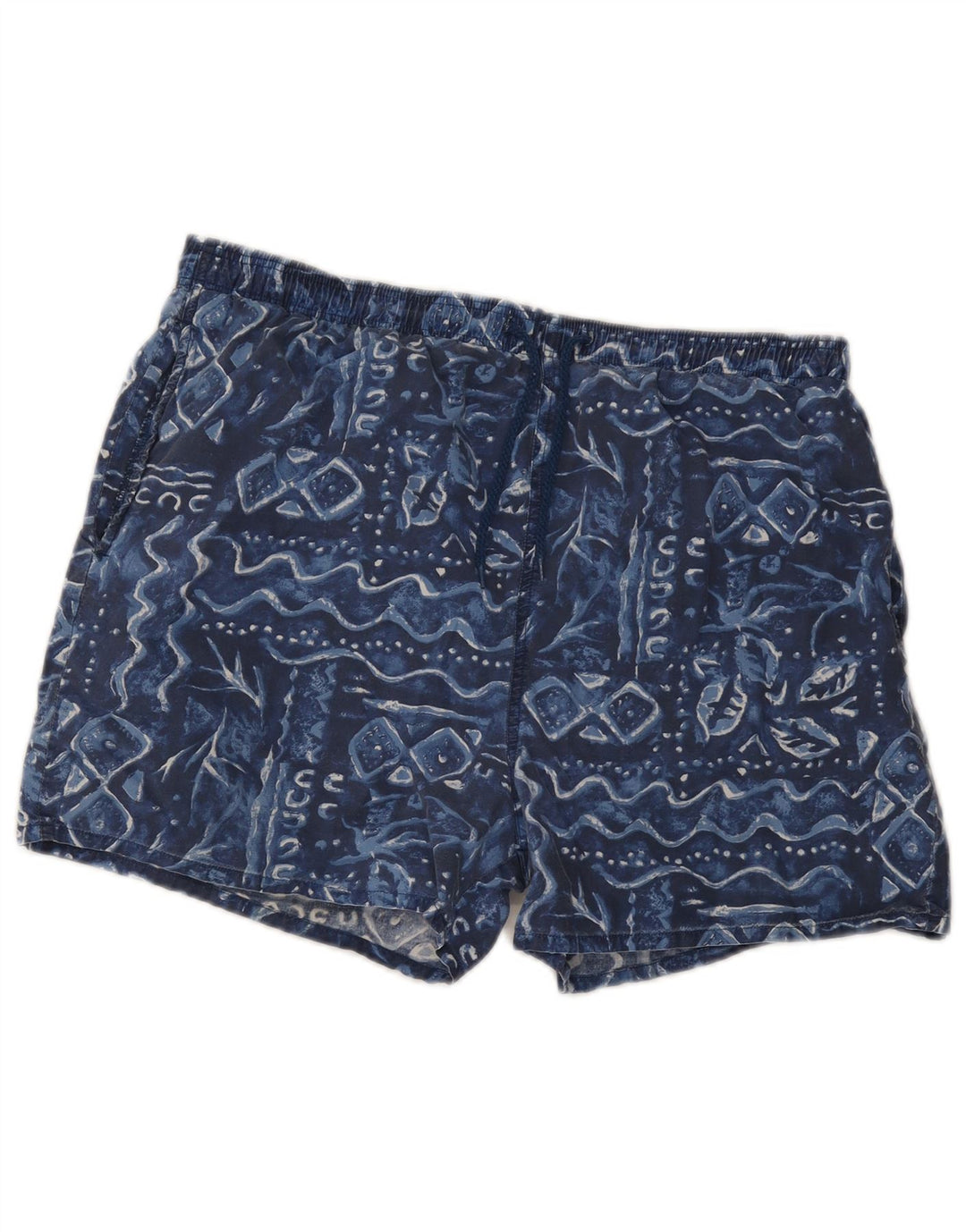 Pantaloncini da bagno da uomo Marks & Spencer grandi blu navy geometrici