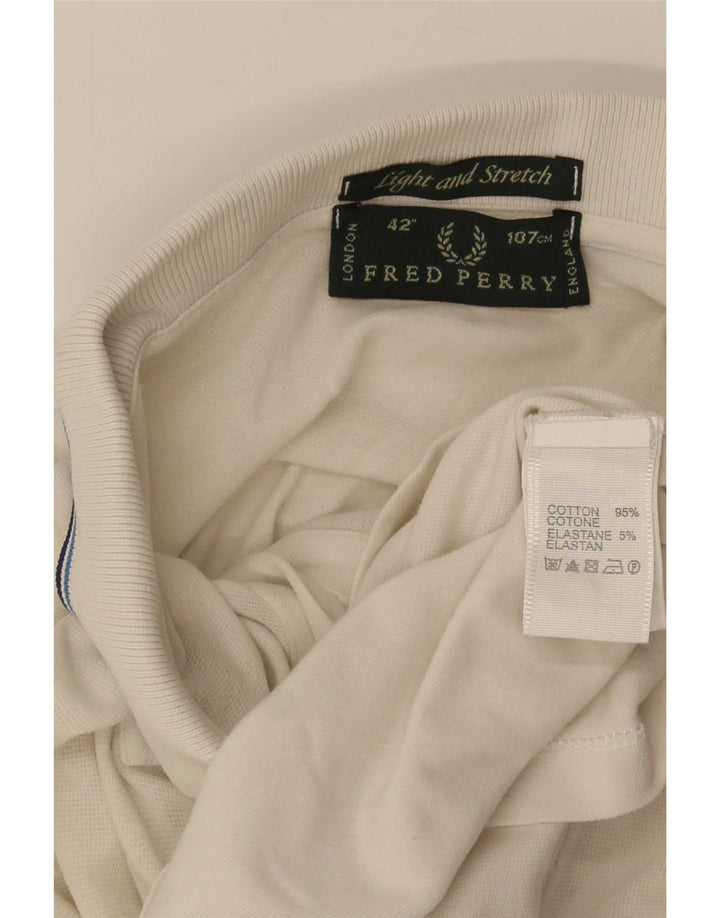 Polo da uomo Fred Perry in cotone bianco medio