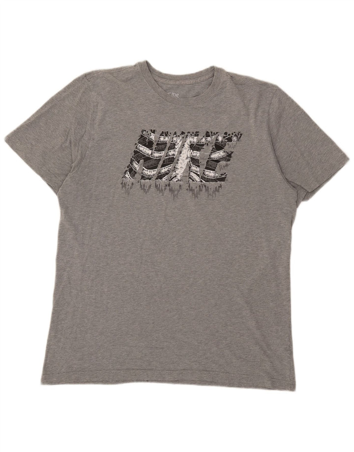 T-shirt grafica Nike da uomo con vestibilità standard, XL, grigia