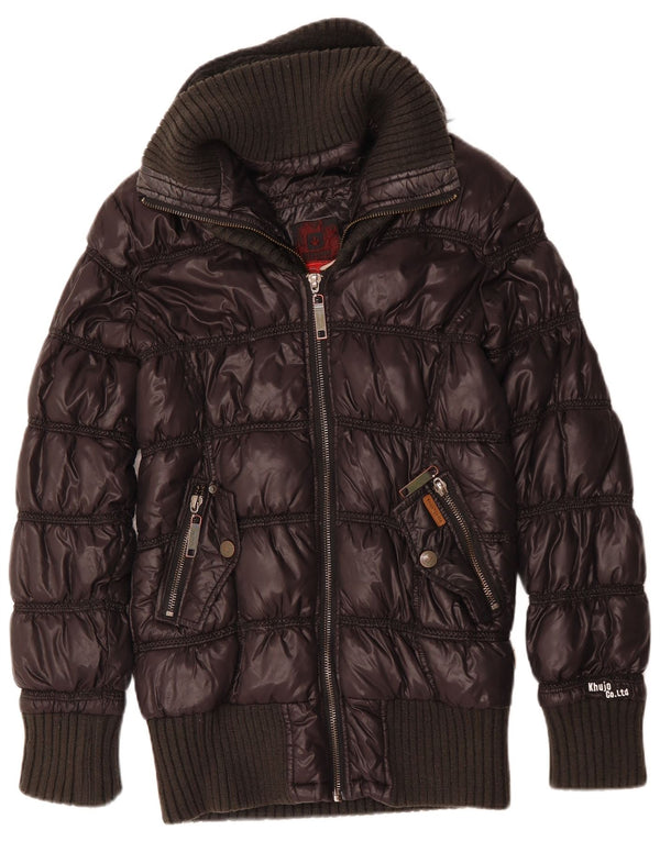 Giacca imbottita con cappuccio da donna KHUJO UK 18 XL Blu navy