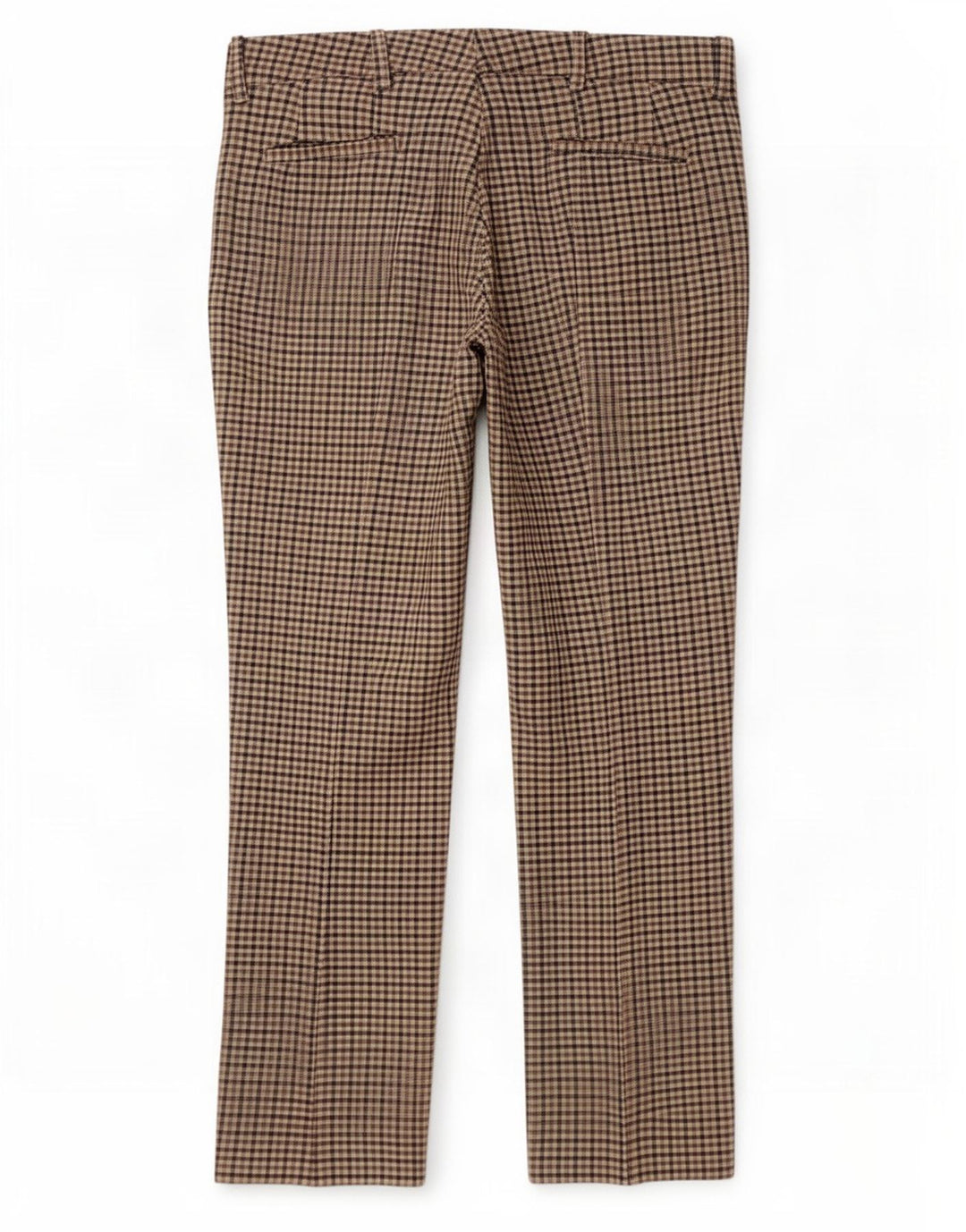 Pantaloni chino dritti da donna Zara medi W28 L28 poliestere a quadri marroni
