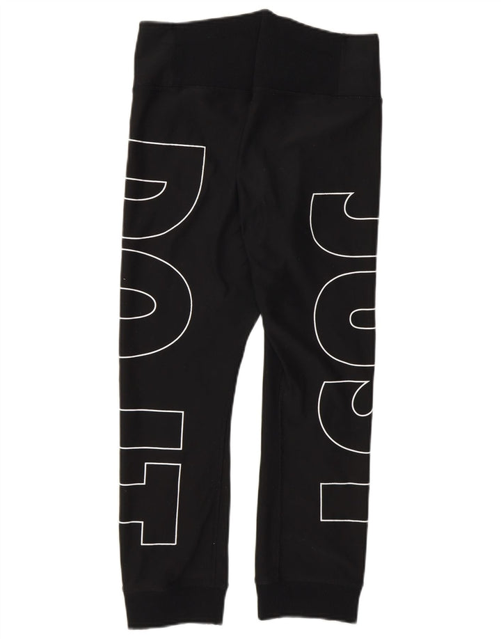 NIKE Pantaloni da tuta con grafica Dri Fit da donna Joggers UK 8 Small Nero
