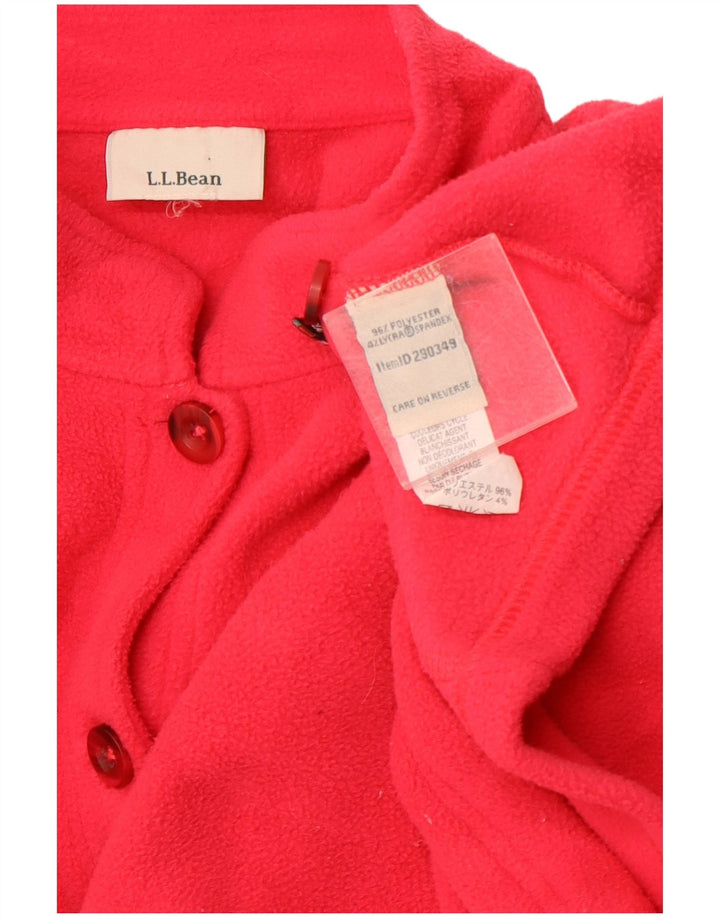 Giacca in pile da donna L.L.BEAN UK 16 Large Rosa Poliestere