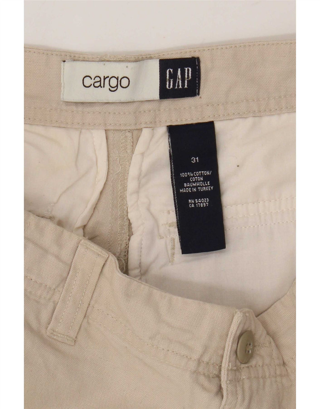 Pantaloncini cargo da uomo Gap W31 cotone beige medio