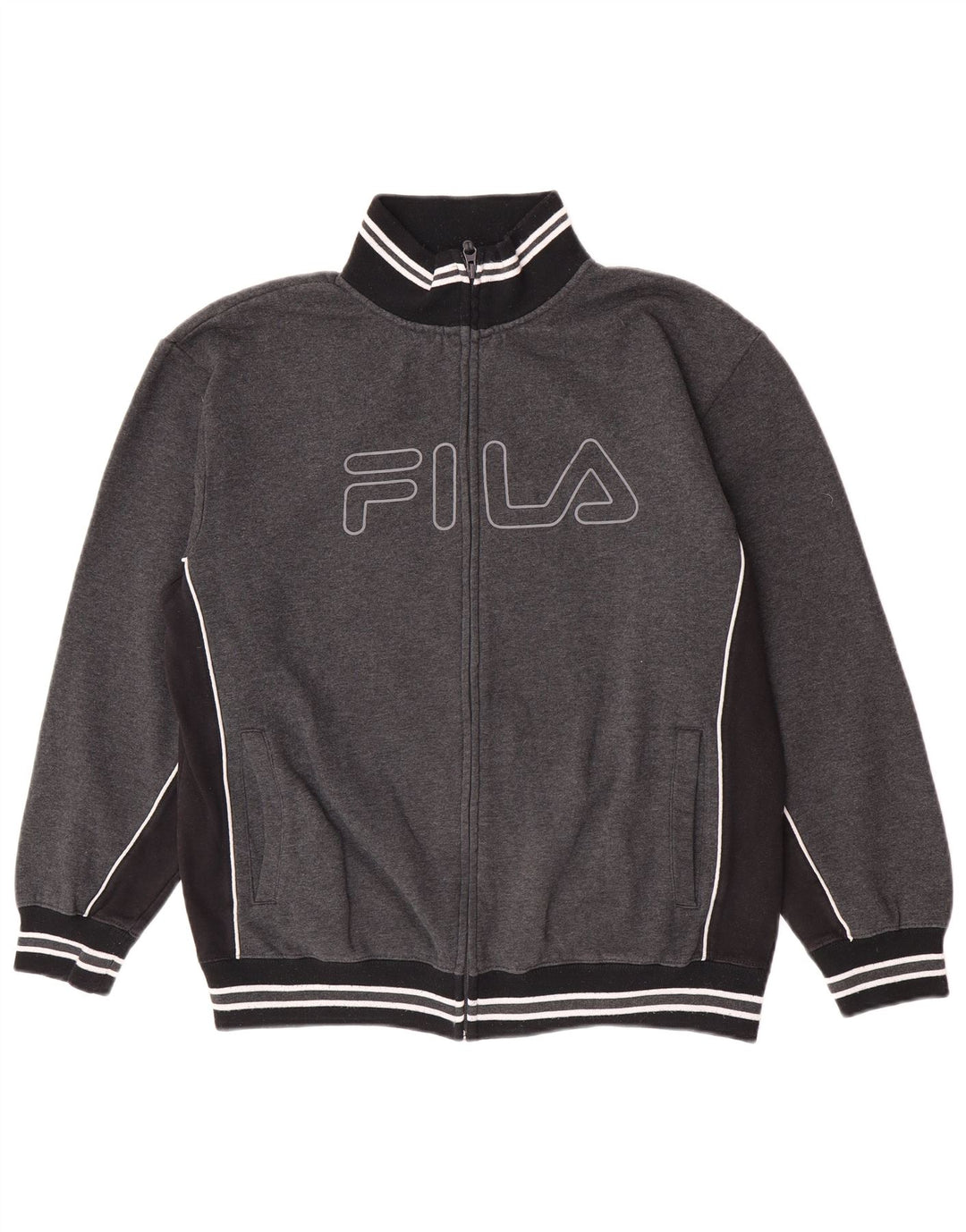 Giacca da ginnastica grafica da uomo Fila Large Grey Colourblock