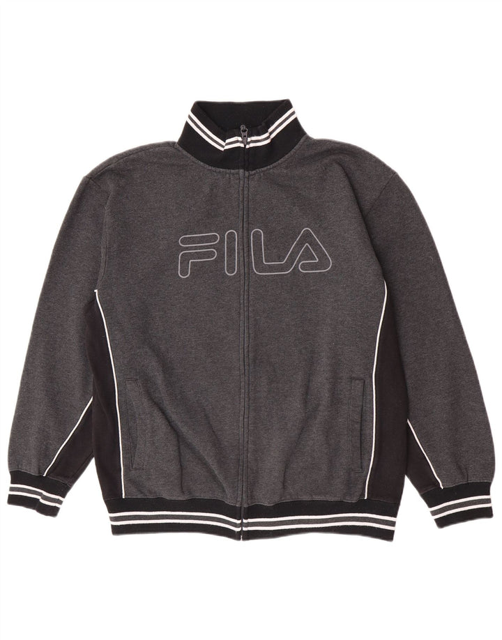 Giacca da ginnastica grafica da uomo Fila Large Grey Colourblock