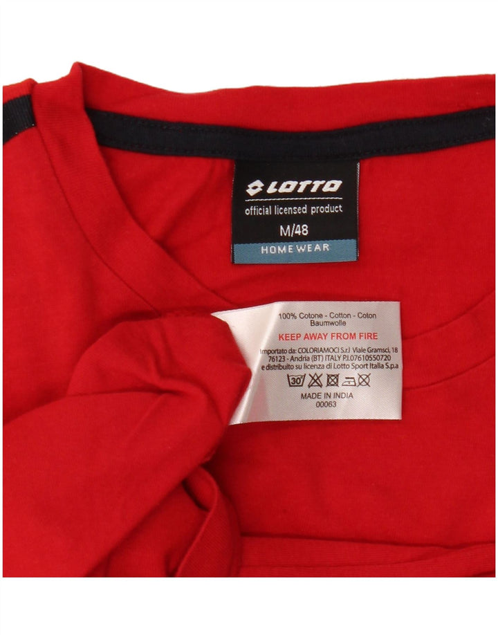 T-shirt grafica da uomo LOTTO Top IT 48 rosso medio in cotone