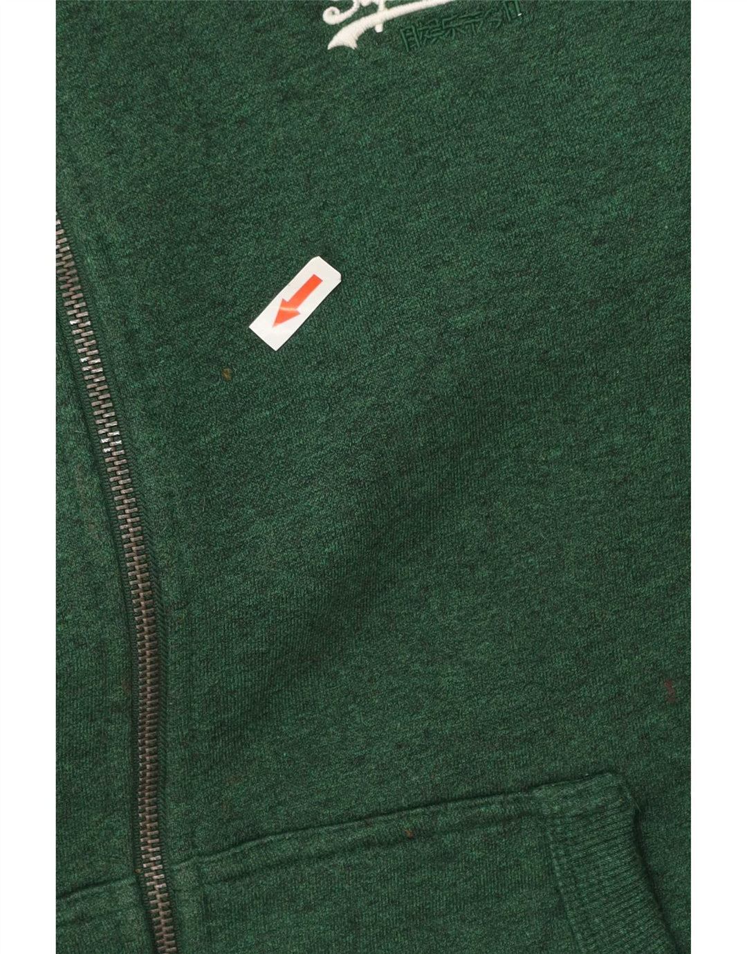 Maglione con cappuccio e zip da uomo Superdry in cotone verde medio