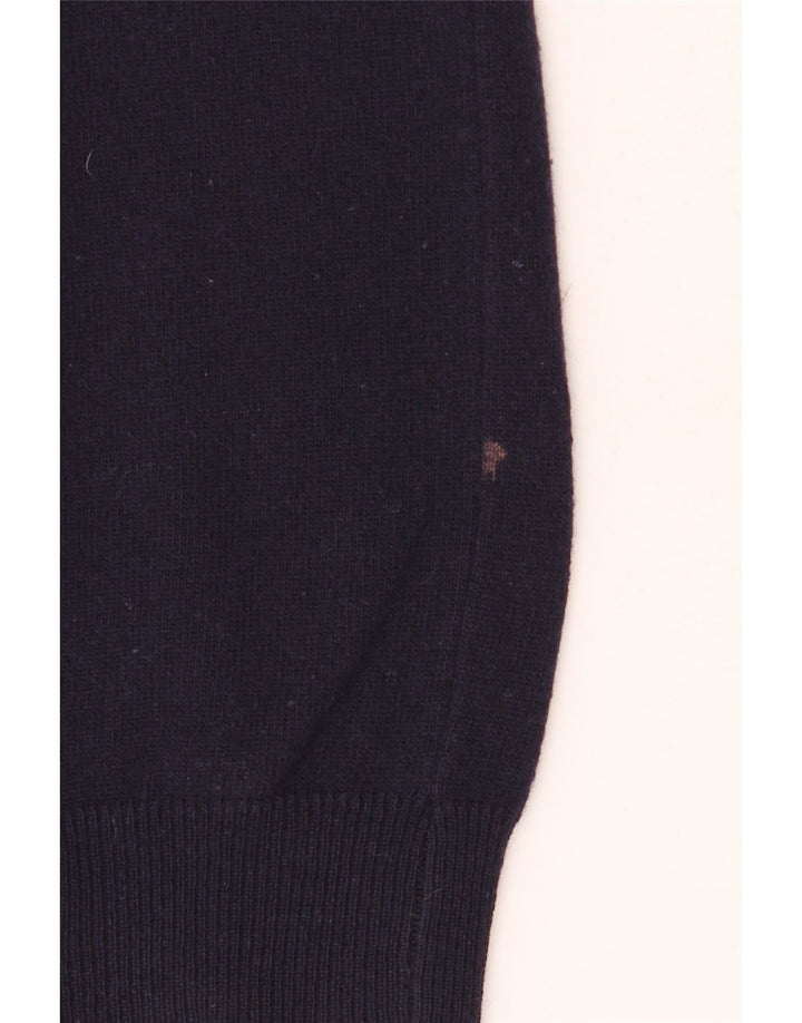 Maglione da uomo con scollo a V Henry Cottons, grande, in lana vergine blu navy