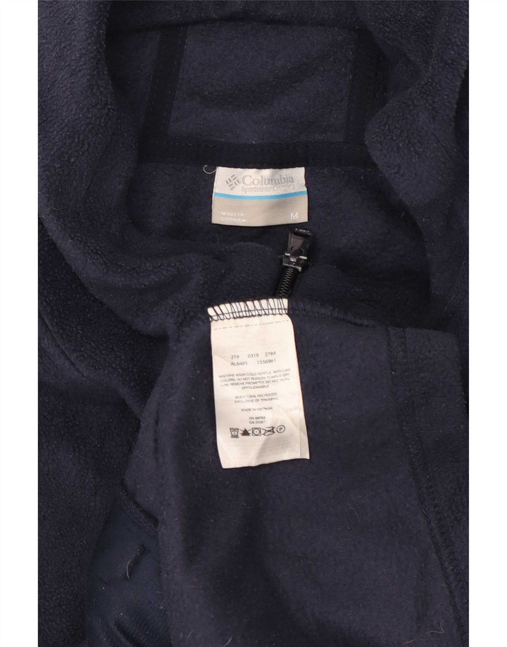 Giacca in pile con cappuccio da donna Columbia UK 14 poliestere medio blu navy