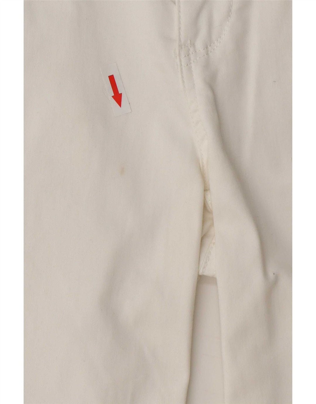 Pantaloncini casual da donna con bottone rosso EU 36 Small W27 Cotone bianco