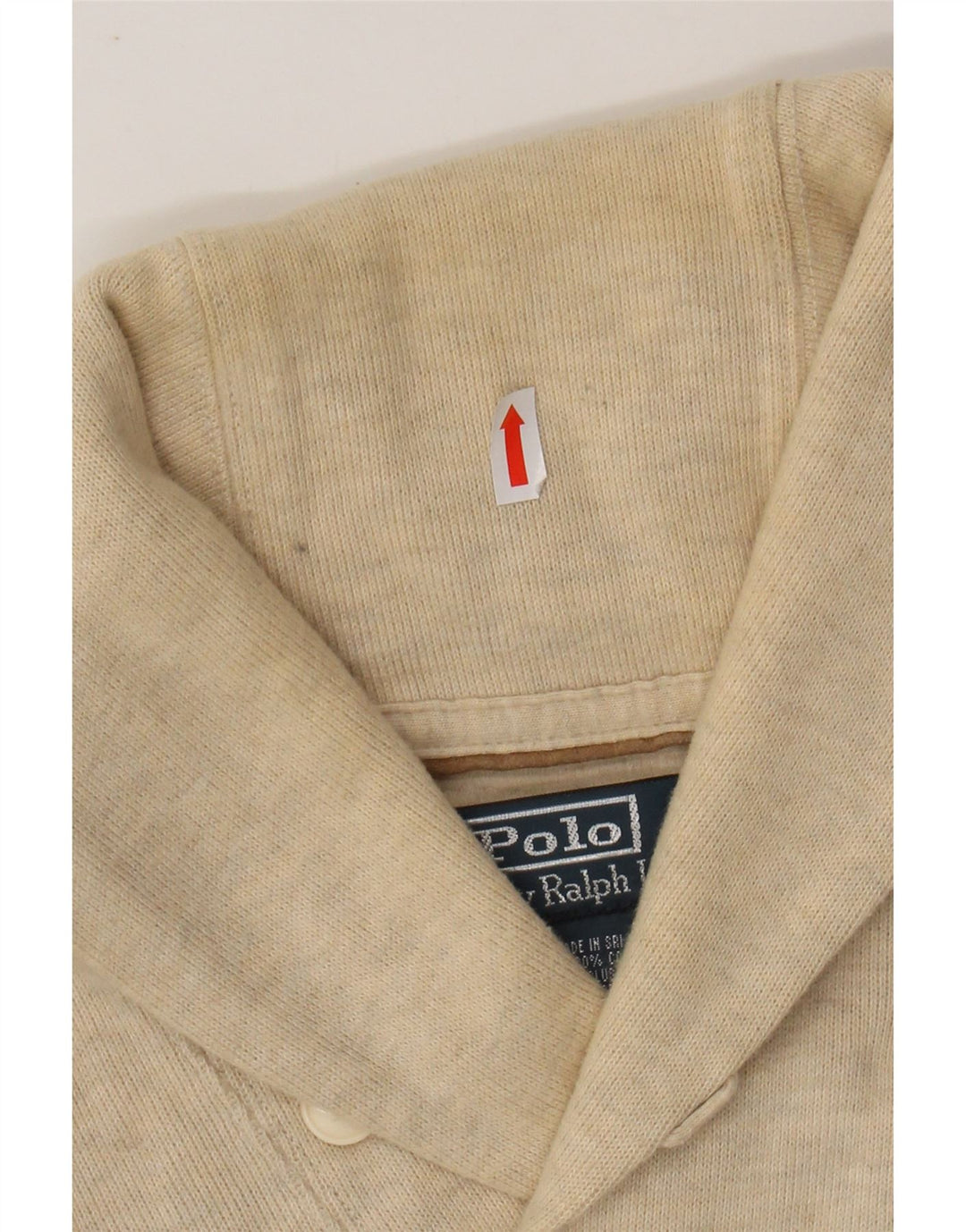 POLO RALPH LAUREN Maglione da uomo con collo a scialle beige medio screziato