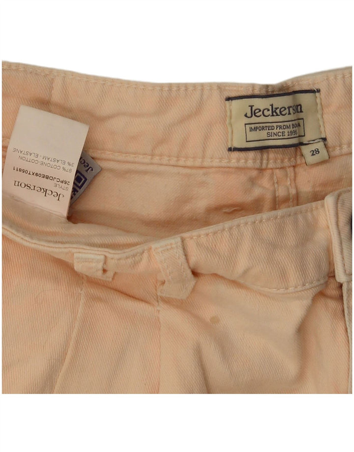 Pantaloncini di jeans con ancoraggio da donna Jeckerson W28 cotone rosa medio