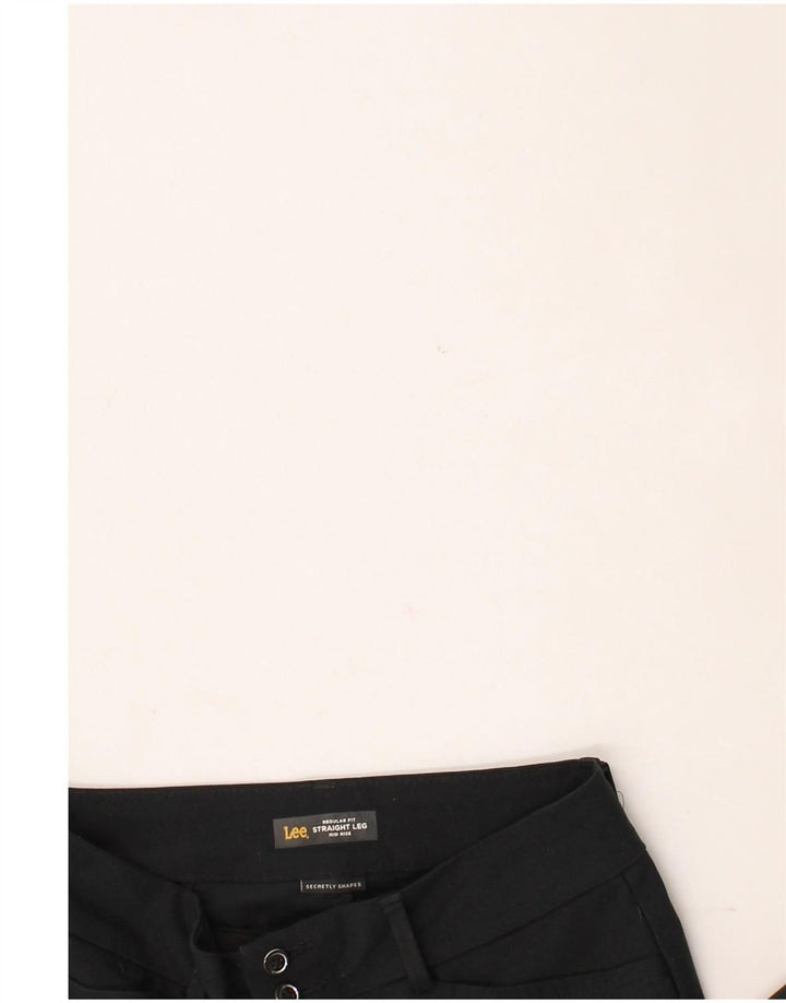 LEE Womens Mid Rise Regular Fit Casual Trousers US 6 Medium W30 L30 Black Vintage Lee and Second-Hand Lee from Messina Hembry 