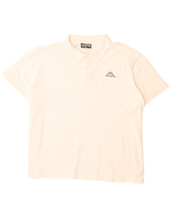 Polo Kappa Uomo 4XL Cotone Bianco