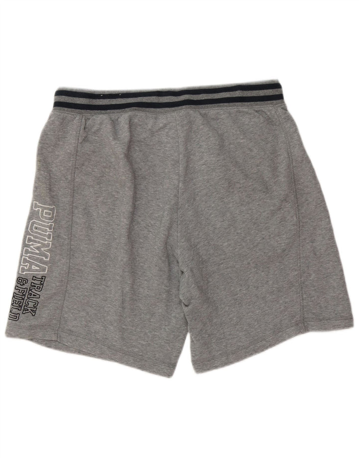 Pantaloncini sportivi grafici da uomo Puma grandi in cotone grigio